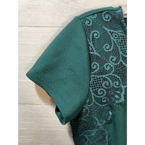 ALYA Emerald Mini Cocktail Dress Lace Front Small - Picture 7 of 9